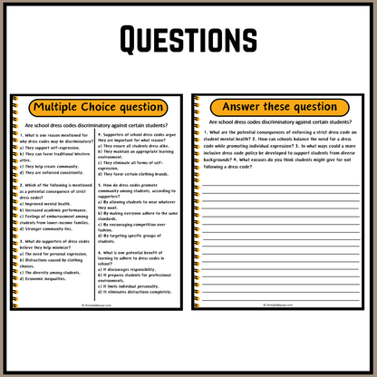 Are school dress codes discriminatory against certain students? | Debate Case Study Worksheet