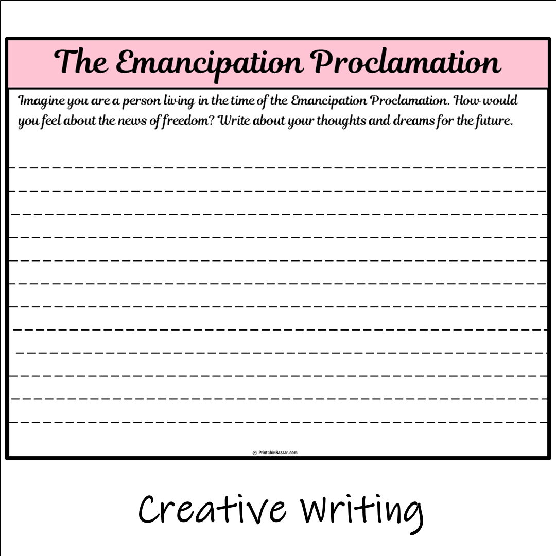 The Emancipation Proclamation | Main Idea and Supporting Details Reading Passage and Questions