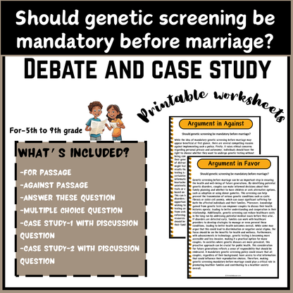 Should genetic screening be mandatory before marriage? | Debate Case Study Worksheet