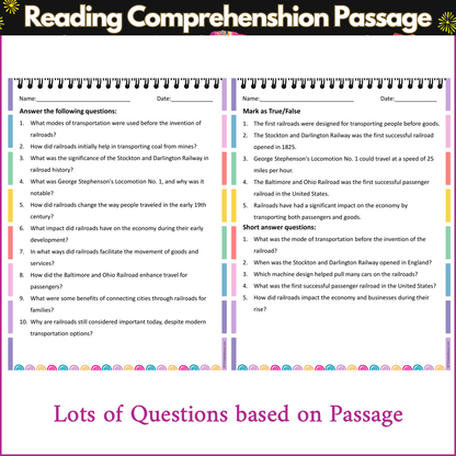 The First Railroads | Reading Comprehension Passage and Questions