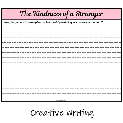 The Kindness of a Stranger | Main Idea and Supporting Details Reading Passage and Questions