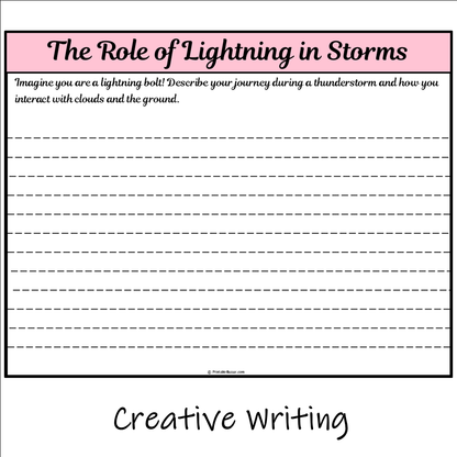 The Role of Lightning in Storms | Main Idea and Supporting Details Reading Passage and Questions