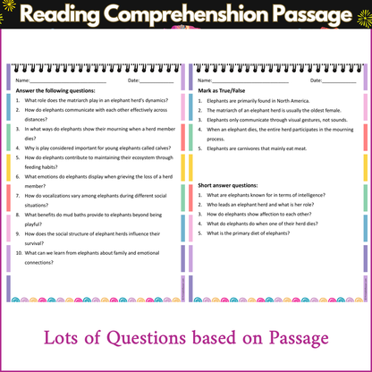 Behavior of Elephants | Reading Comprehension Passage and Questions