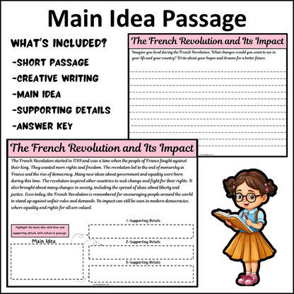 The French Revolution and Its Impact | Main Idea and Supporting Details Reading Passage and Questions