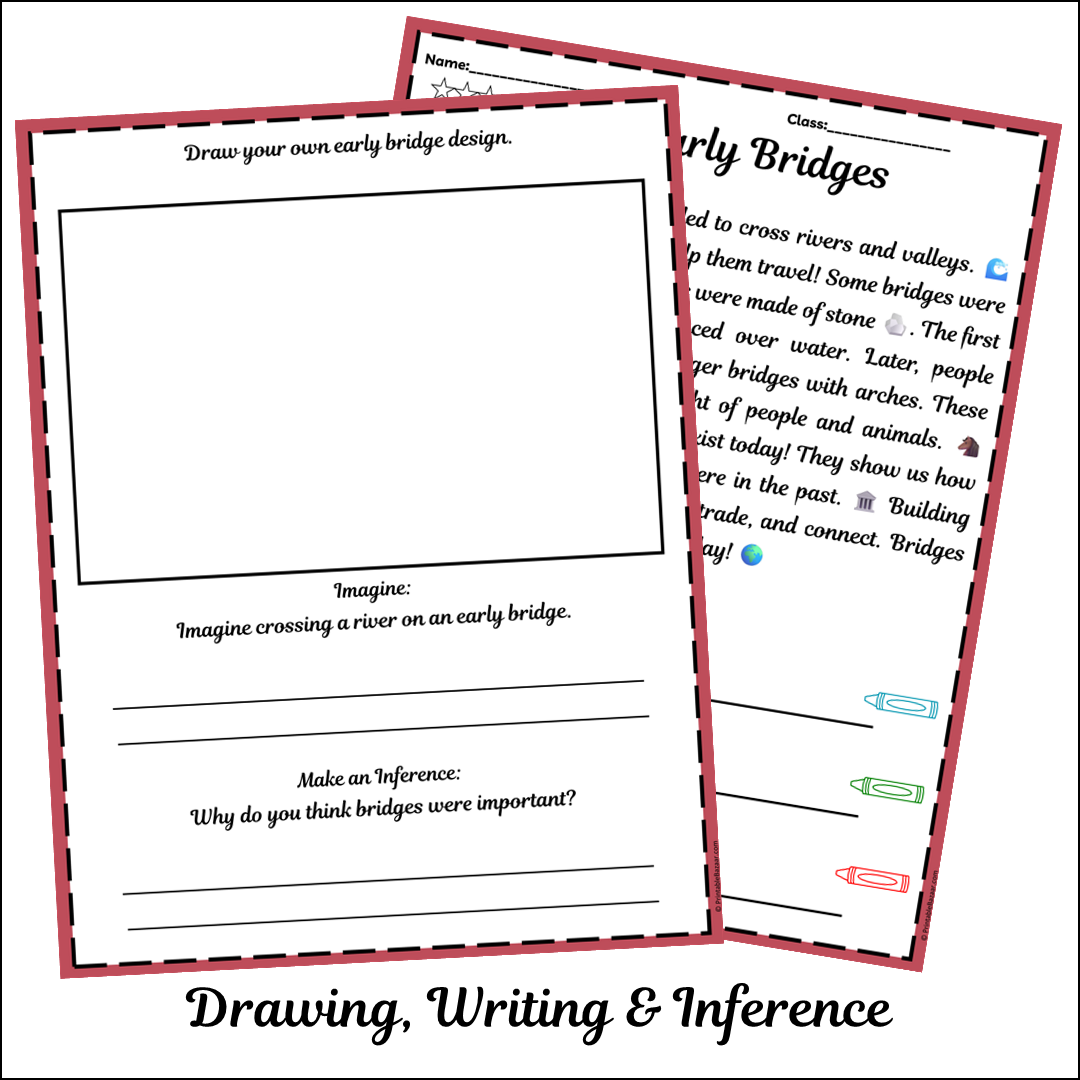 Early Bridges | Short Reading Comprehension Creative Worksheet