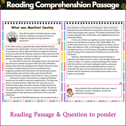 What was Manifest Destiny | Reading Comprehension Passage and Questions