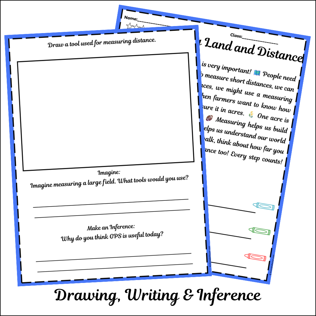 Measuring Land and Distance | Short Reading Comprehension Creative Worksheet