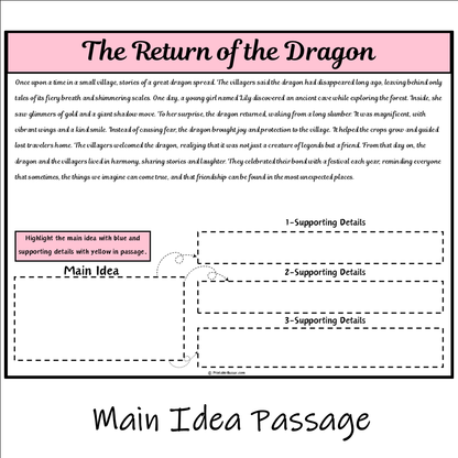 The Return of the Dragon | Main Idea and Supporting Details Reading Passage and Questions