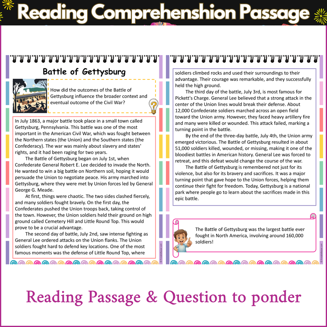 Battle of Gettysburg | Reading Comprehension Passage and Questions
