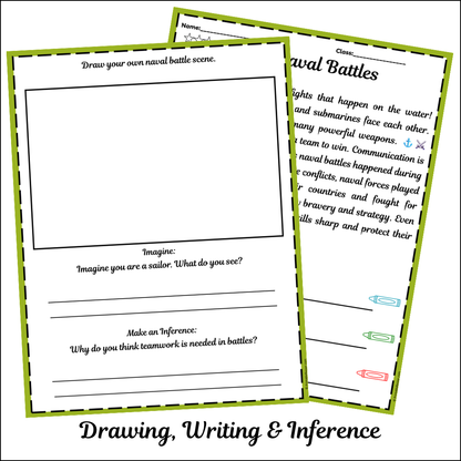 Naval Battles | Short Reading Comprehension Creative Worksheet