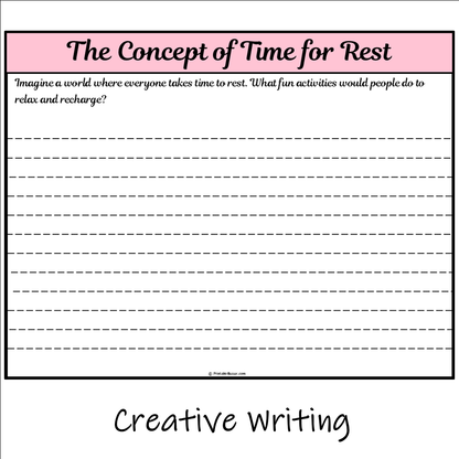 The Concept of Time for Rest | Main Idea and Supporting Details Reading Passage and Questions