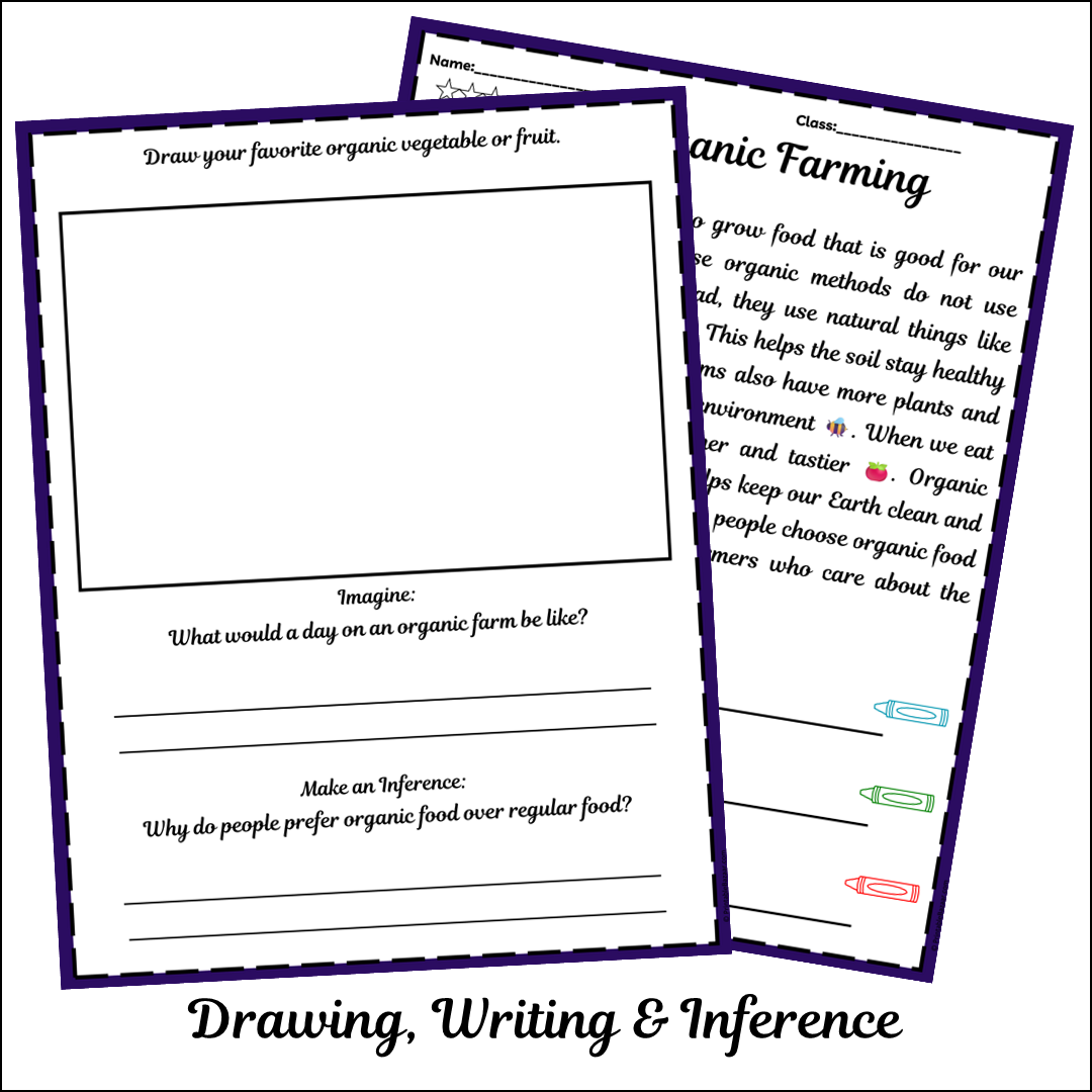 Organic Farming | Short Reading Comprehension Creative Worksheet