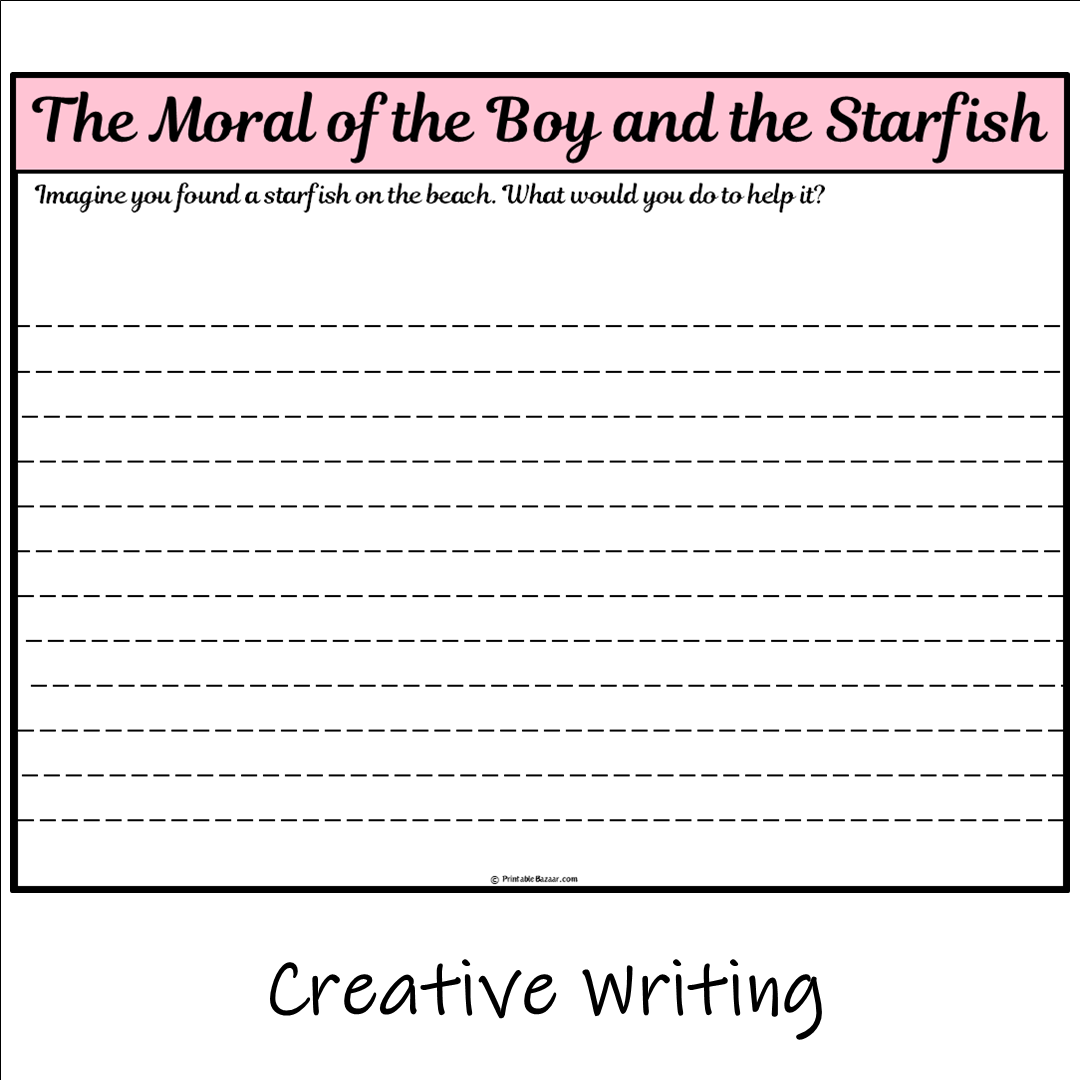 The Moral of the Boy and the Starfish | Main Idea and Supporting Details Reading Passage and Questions