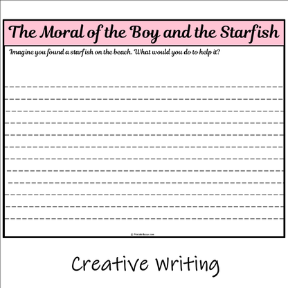 The Moral of the Boy and the Starfish | Main Idea and Supporting Details Reading Passage and Questions