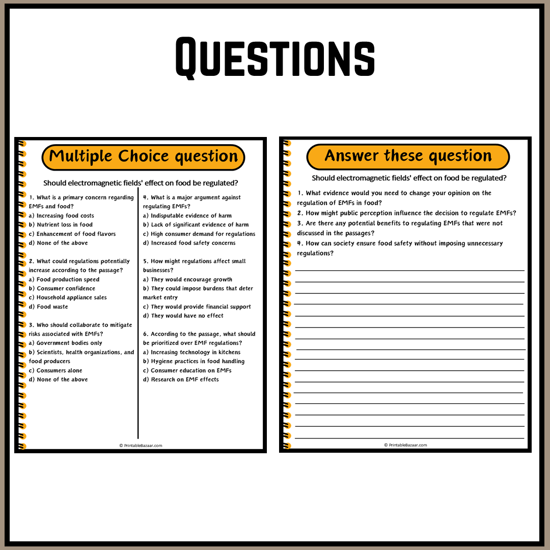 Should electromagnetic fields' effect on food be regulated? | Debate Case Study Worksheet