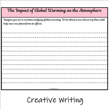 The Impact of Global Warming on the Atmosphere | Main Idea and Supporting Details Reading Passage and Questions