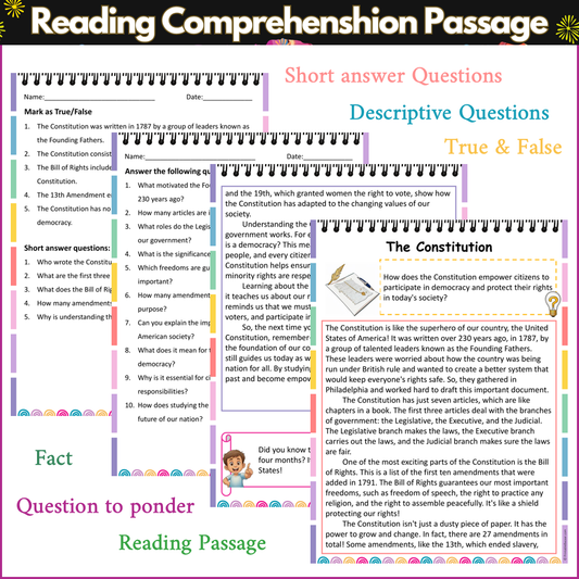 The Constitution | Reading Comprehension Passage and Questions