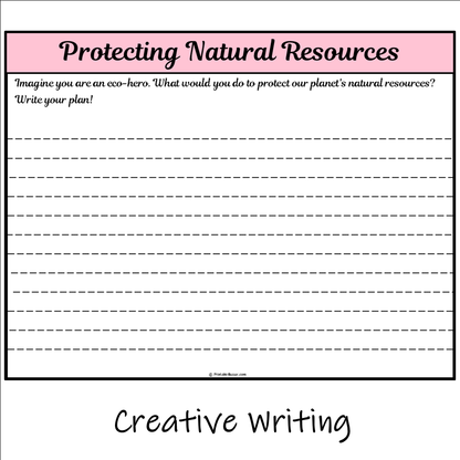 Protecting Natural Resources | Main Idea and Supporting Details Reading Passage and Questions