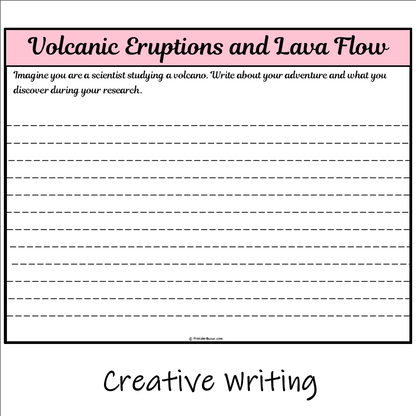 Volcanic Eruptions and Lava Flow | Main Idea and Supporting Details Reading Passage and Questions