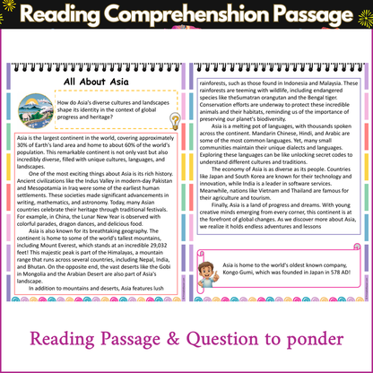 All About Asia | Reading Comprehension Passage and Questions