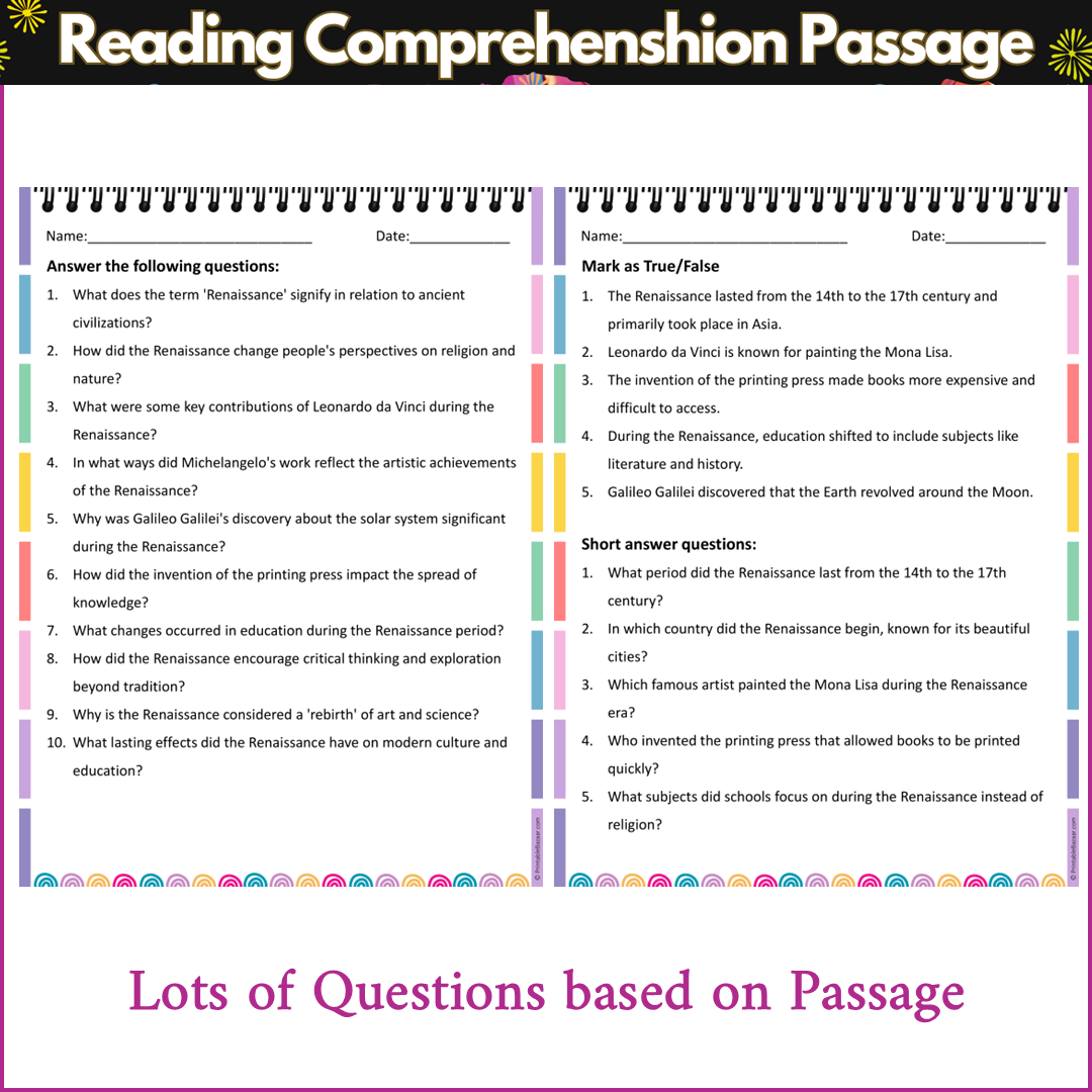 The Renaissance | Reading Comprehension Passage and Questions