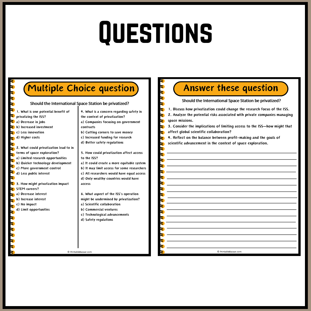 Should the International Space Station be privatized? | Debate Case Study Worksheet