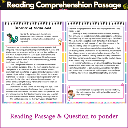Behavior of Chameleons | Reading Comprehension Passage and Questions