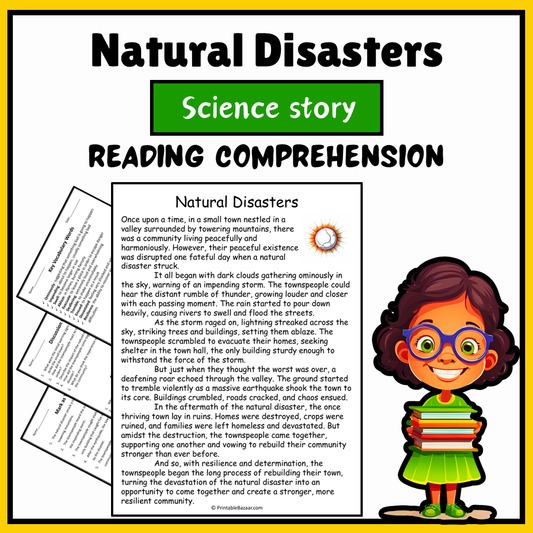 Natural Disasters | Science Story Reading Comprehension Activity