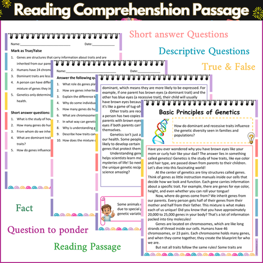 Basic Principles of Genetics | Reading Comprehension Passage and Questions
