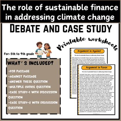 The role of sustainable finance in addressing climate change | Debate Case Study Worksheet