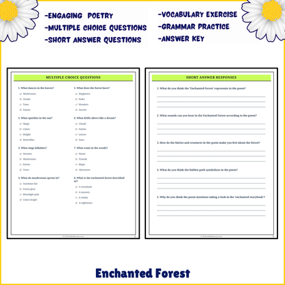 Enchanted Forest | Poem Grammar Worksheet Printable Activity