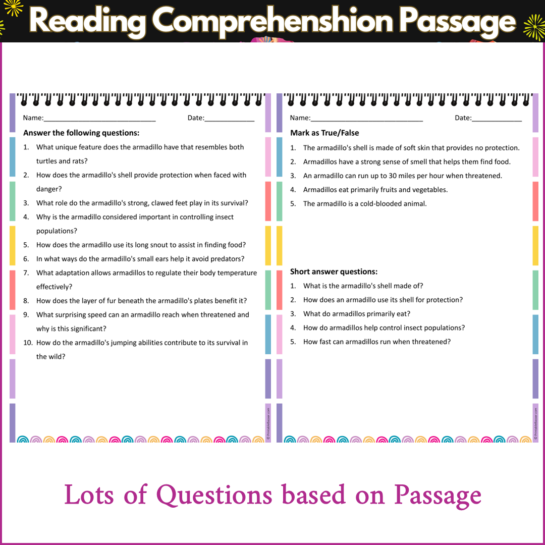 Anatomy of an Armadillo | Reading Comprehension Passage and Questions