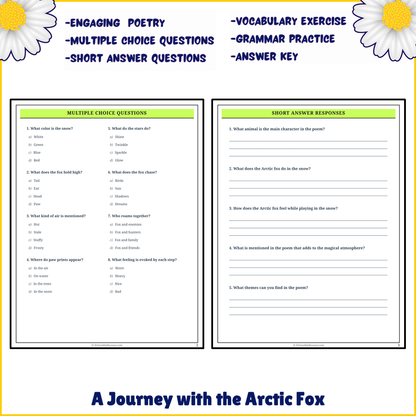 A Journey with the Arctic Fox | Poem Grammar Worksheet Printable Activity