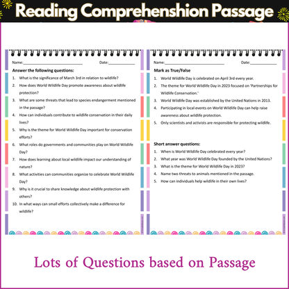 World Wildlife Day | Reading Comprehension Passage and Questions