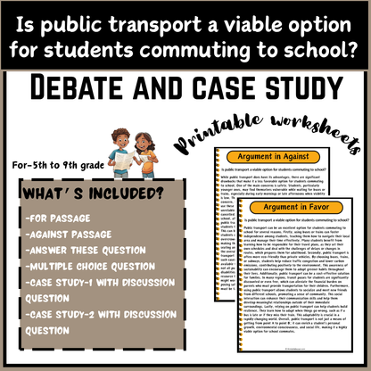 Is public transport a viable option for students commuting to school? | Debate Case Study Worksheet