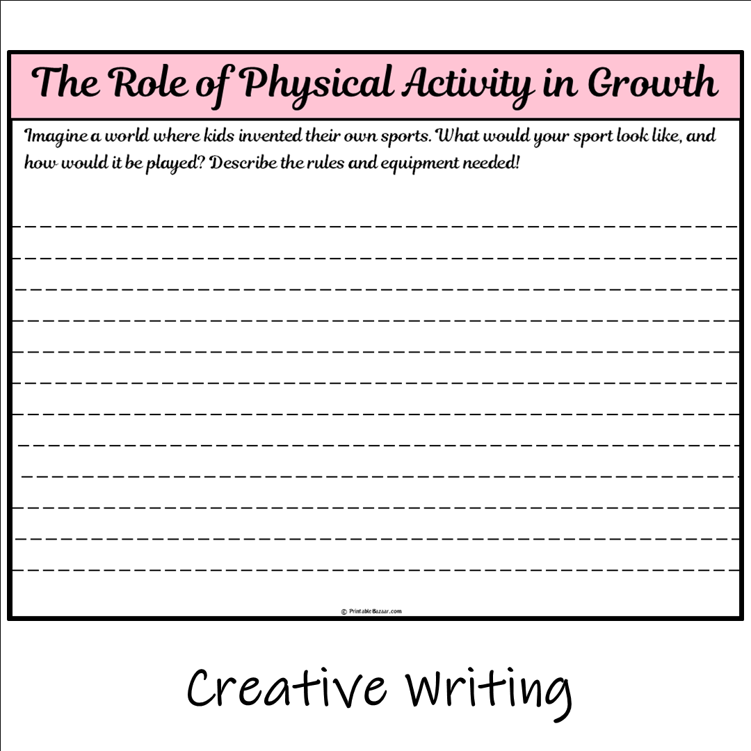 The Role of Physical Activity in Growth | Main Idea and Supporting Details Reading Passage and Questions