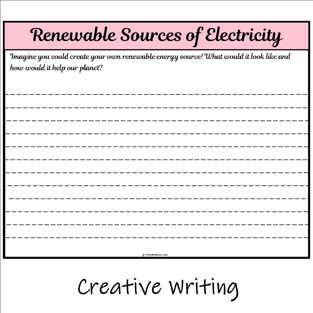 Renewable Sources of Electricity | Main Idea and Supporting Details Reading Passage and Questions