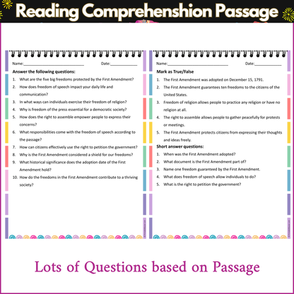 What is the First Amendment | Reading Comprehension Passage and Questions