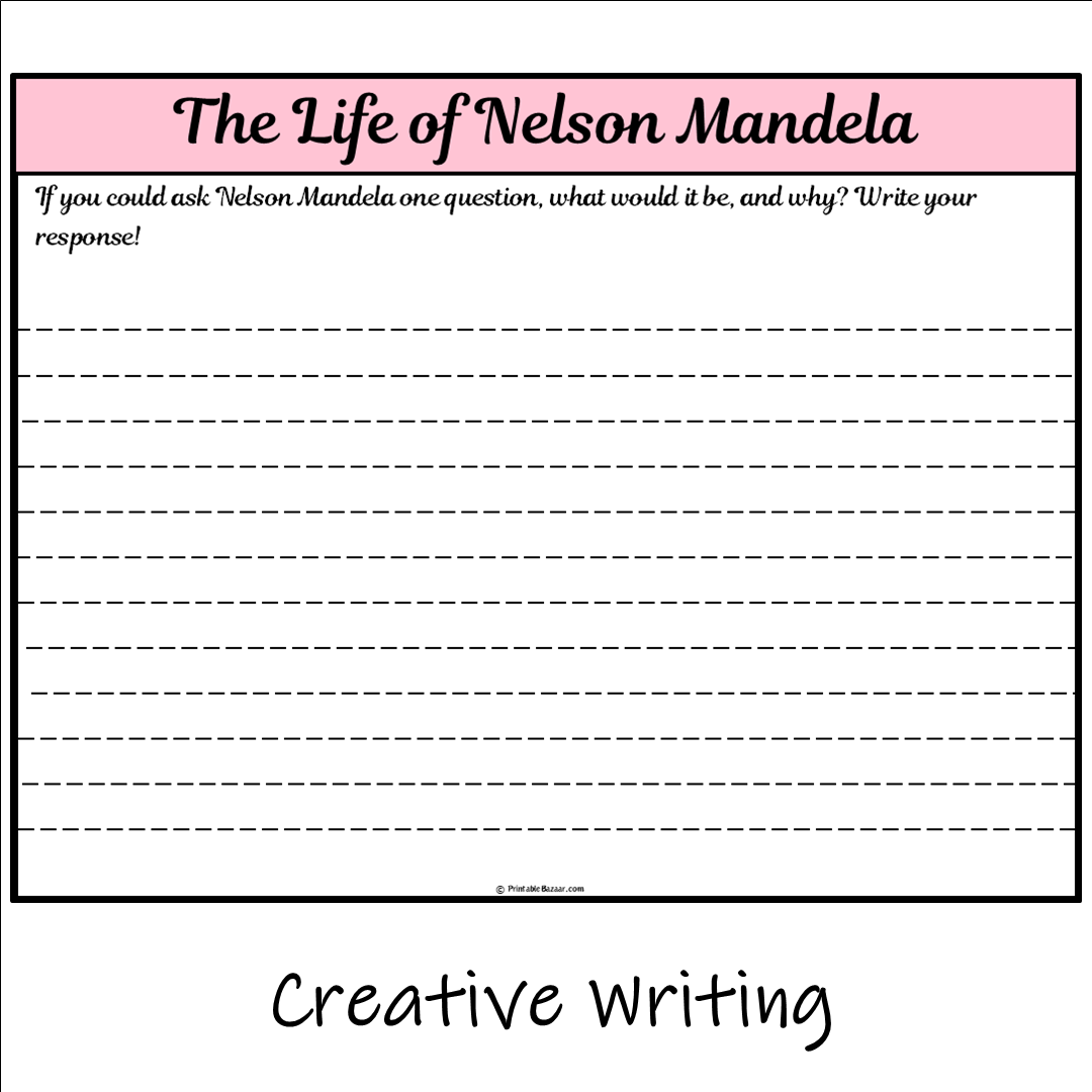 The Life of Nelson Mandela | Main Idea and Supporting Details Reading Passage and Questions