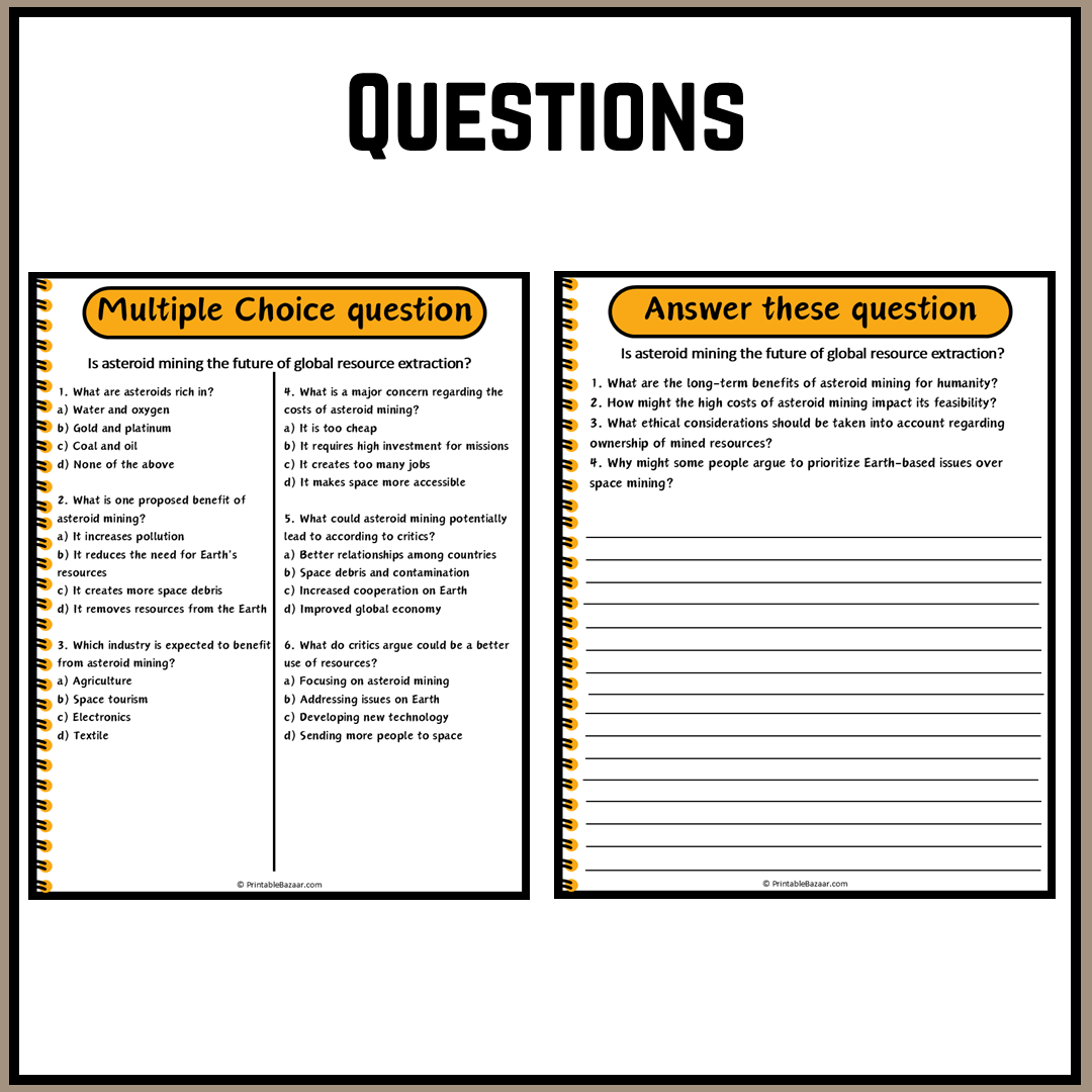 Is asteroid mining the future of global resource extraction? | Debate Case Study Worksheet