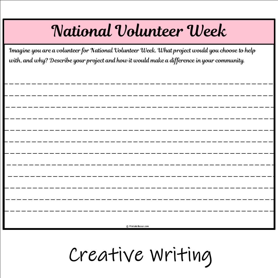 National Volunteer Week | Main Idea and Supporting Details Reading Passage and Questions