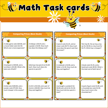 Comparing Prices (Best Deals) | Math Task Cards