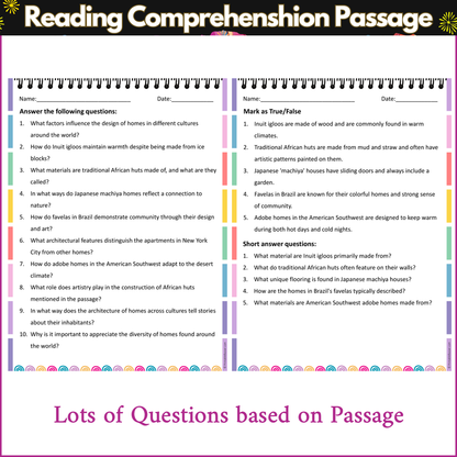 Homes of the World | Reading Comprehension Passage and Questions
