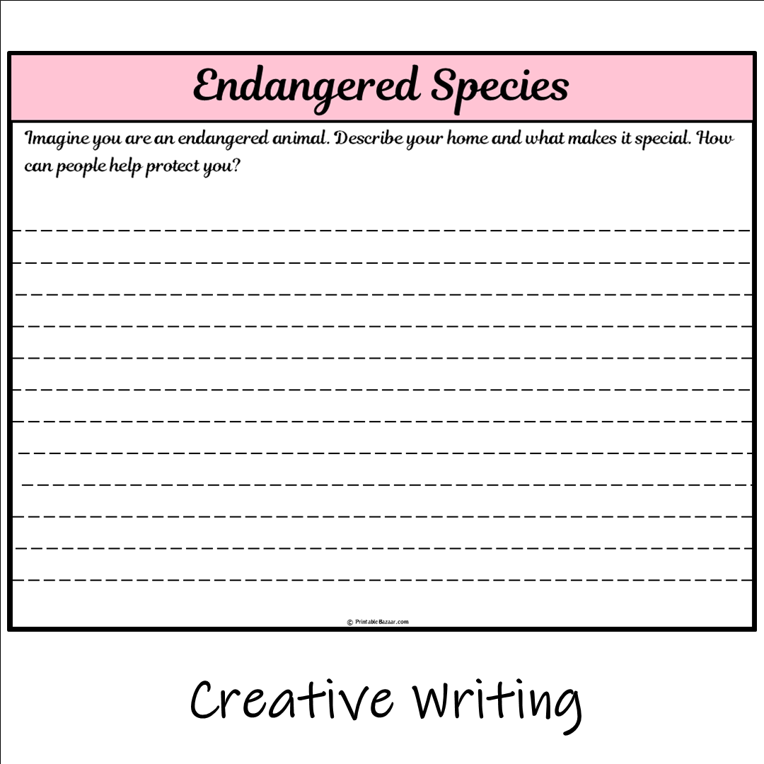 Endangered Species | Main Idea and Supporting Details Reading Passage and Questions