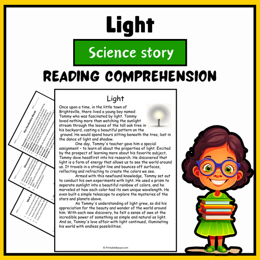 Light | Science Story Reading Comprehension Activity