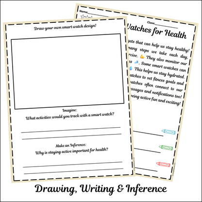 Smart Watches for Health | Short Reading Comprehension Creative Worksheet