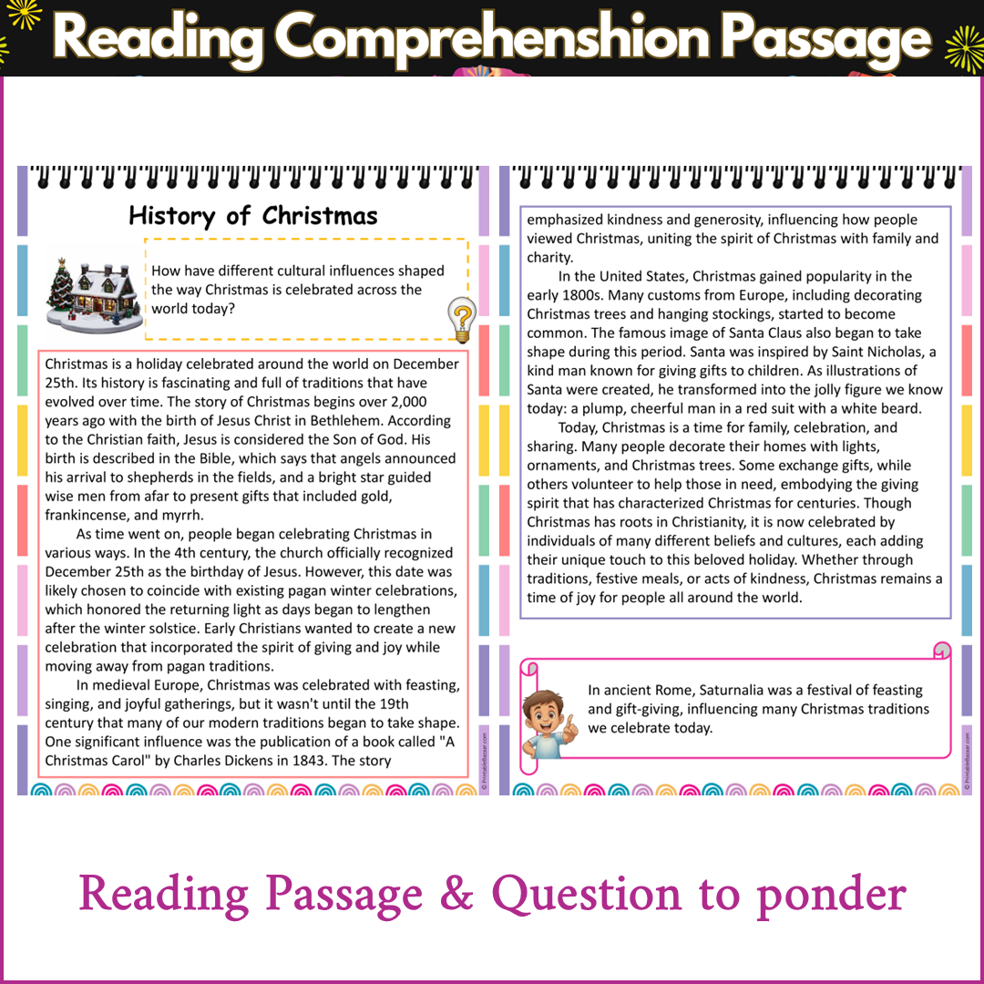 History of Christmas | Reading Comprehension Passage and Questions