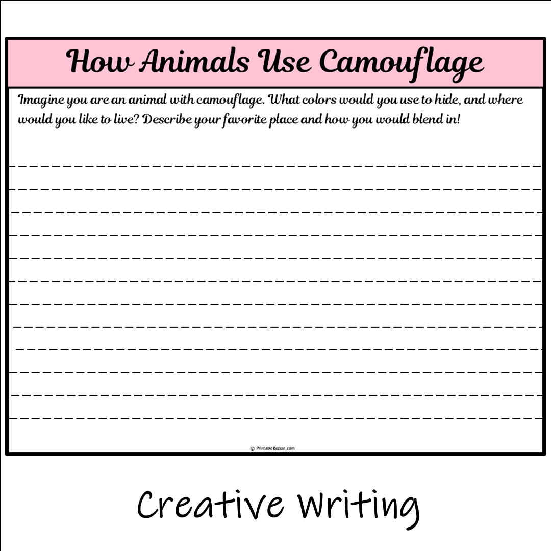 How Animals Use Camouflage | Main Idea and Supporting Details Reading Passage and Questions