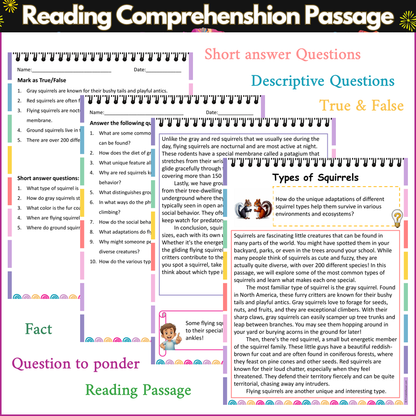 Types of Squirrels | Reading Comprehension Passage and Questions