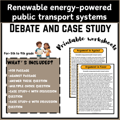 Renewable energy-powered public transport systems | Debate Case Study Worksheet